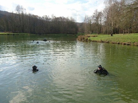 Badesee an der Tauchbasis